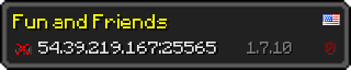 Userbar 320x64 in Minecraft-Stil für den Server 54.39.219.167:25565