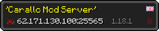 Userbar 320x64 in Minecraft-Stil für den Server 62.171.130.100:25565