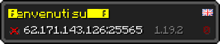 Userbar 320x64 in Minecraft-Stil für den Server 62.171.143.126:25565