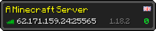 Userbar 320x64 in Minecraft-Stil für den Server 62.171.159.24:25565