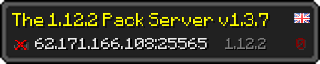 Userbar 320x64 in Minecraft-Stil für den Server 62.171.166.108:25565