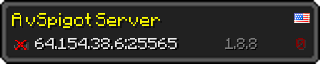 Userbar 320x64 in minecraft style for 64.154.38.6:25565