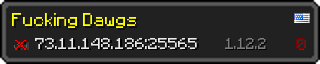 Userbar 320x64 in minecraft style for 73.11.148.186:25565