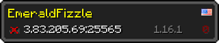 Userbar 320x64 in minecraft style for 3.83.205.69:25565