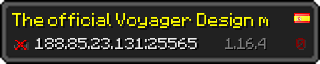 Userbar 320x64 in Minecraft-Stil für den Server 188.85.23.131:25565