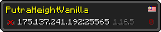 Userbar 320x64 in Minecraft-Stil für den Server 175.137.241.192:25565
