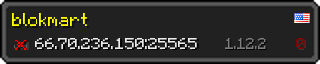 Userbar 320x64 in Minecraft-Stil für den Server 66.70.236.150:25565