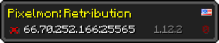 Userbar 320x64 in Minecraft-Stil für den Server 66.70.252.166:25565