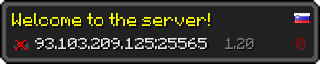 Userbar 320x64 in Minecraft-Stil für den Server 93.103.209.125:25565