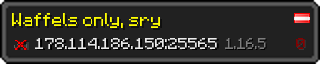 Userbar 320x64 in Minecraft-Stil für den Server 178.114.186.150:25565