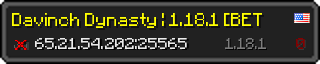 Userbar 320x64 in minecraft style for 65.21.54.202:25565