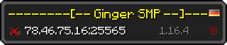 Userbar 320x64 in minecraft style for 78.46.75.16:25565