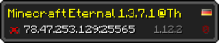 Userbar 320x64 in minecraft style for 78.47.253.129:25565