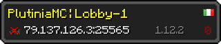 Userbar 320x64 in minecraft style for 79.137.126.3:25565