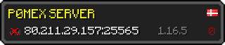 Userbar 320x64 in minecraft style for 80.211.29.157:25565