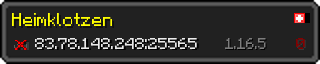 Userbar 320x64 in minecraft style for 83.78.148.248:25565