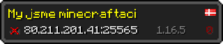 Userbar 320x64 in Minecraft-Stil für den Server 80.211.201.41:25565