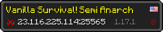 Userbar 320x64 in Minecraft-Stil für den Server 23.116.225.114:25565