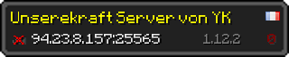 Userbar 320x64 in minecraft style for 94.23.8.157:25565