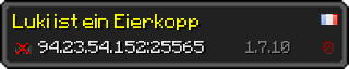 Userbar 320x64 in Minecraft-Stil für den Server 94.23.54.152:25565