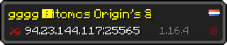 Userbar 320x64 in minecraft style for 94.23.144.117:25565