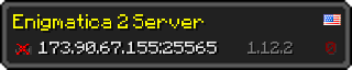 Userbar 320x64 in minecraft style for 173.90.67.155:25565