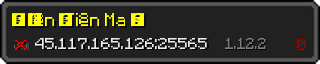 Userbar 320x64 in minecraft style for 45.117.165.126:25565