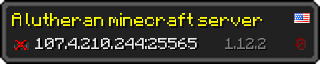 Userbar 320x64 in minecraft style for 107.4.210.244:25565