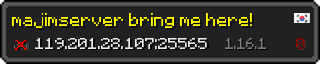 Userbar 320x64 in Minecraft-Stil für den Server 119.201.28.107:25565