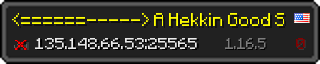 Userbar 320x64 in Minecraft-Stil für den Server 135.148.66.53:25565