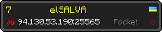 Userbar 320x64 in minecraft style for 94.130.53.190:25565