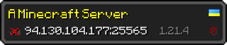 Userbar 320x64 in minecraft style for 94.130.104.177:25565