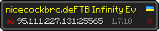 Userbar 320x64 in minecraft style for 95.111.227.131:25565