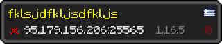 Userbar 320x64 in minecraft style for 95.179.156.206:25565