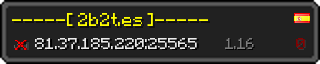 Userbar 320x64 in Minecraft-Stil für den Server 81.37.185.220:25565