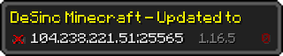 Userbar 320x64 in minecraft style for 104.238.221.51:25565