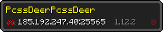 Userbar 320x64 in minecraft style for 185.192.247.40:25565