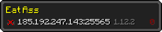 Userbar 320x64 in minecraft style for 185.192.247.143:25565