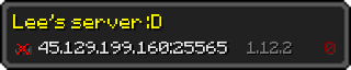 Userbar 320x64 in minecraft style for 45.129.199.160:25565