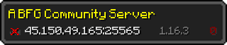 Userbar 320x64 in Minecraft-Stil für den Server 45.150.49.165:25565