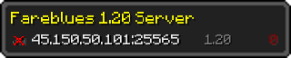 Userbar 320x64 in Minecraft-Stil für den Server 45.150.50.101:25565