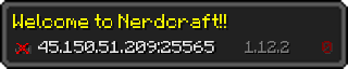 Userbar 320x64 in Minecraft-Stil für den Server 45.150.51.209:25565