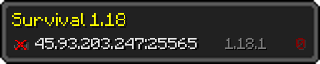 Userbar 320x64 in minecraft style for 45.93.203.247:25565