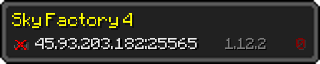 Userbar 320x64 in minecraft style for 45.93.203.182:25565