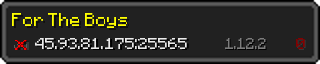 Userbar 320x64 in Minecraft-Stil für den Server 45.93.81.175:25565