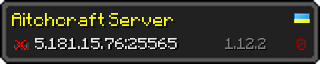 Userbar 320x64 in Minecraft-Stil für den Server 5.181.15.76:25565