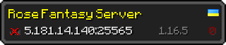 Userbar 320x64 in Minecraft-Stil für den Server 5.181.14.140:25565