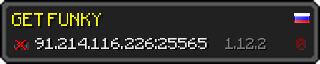 Userbar 320x64 in minecraft style for 91.214.116.226:25565