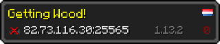 Userbar 320x64 in minecraft style for 82.73.116.30:25565