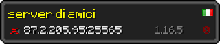 Userbar 320x64 in minecraft style for 87.2.205.95:25565